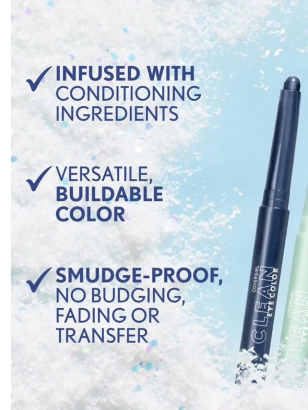 COVERGIRL Clean Multiline Eyeshadow Pencil- BLUE